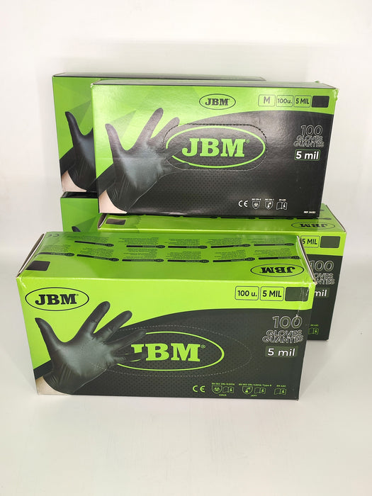 GANTS NITRILE NOIRS PROMO 5 BOÎTES TAILLE M - JBM