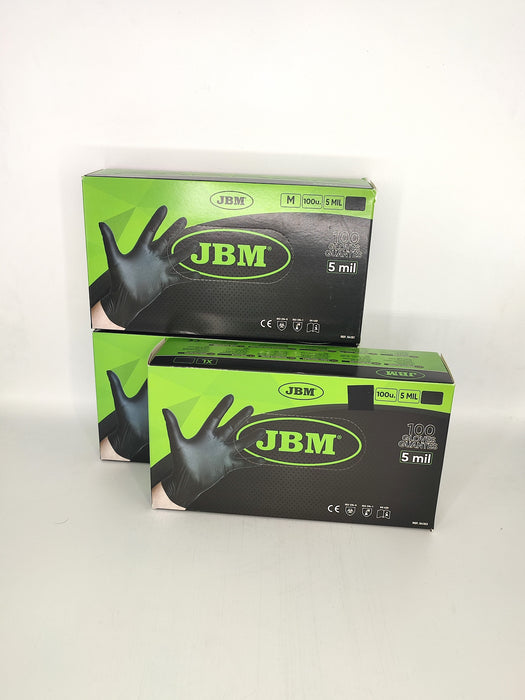 GANTS NITRILE NOIRS PROMO 3 BOÎTES TAILLE M - JBM