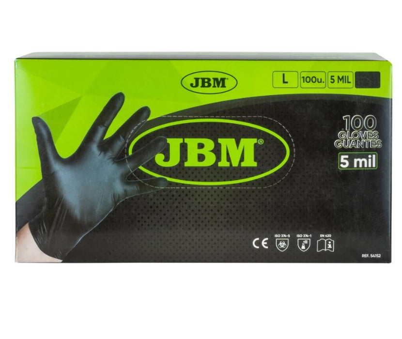 GANTS NITRILE NOIRS T L  - JBM