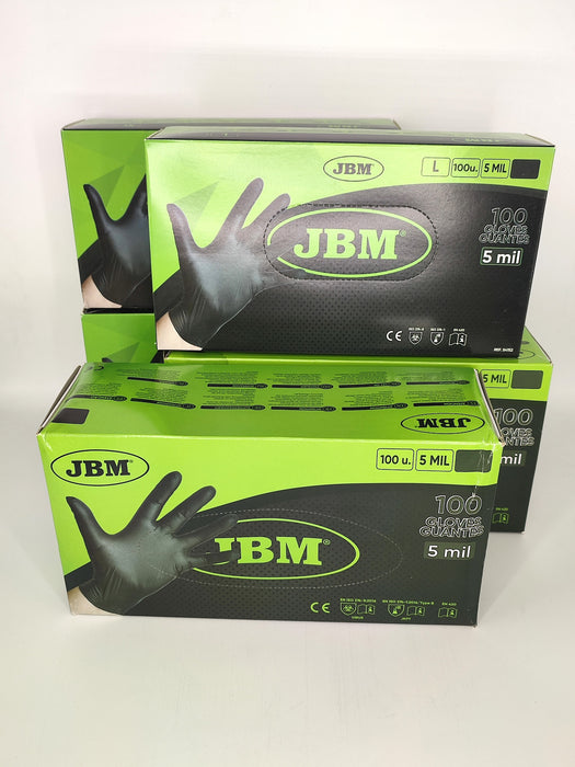 GANTS NITRILE NOIRS PROMO 5 BOÎTES TAILLE L - JBM